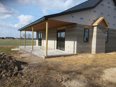  Sustainable Concrete Innovations says their 3D printed home just north of Wapakoneta is the first of its kind in the state.