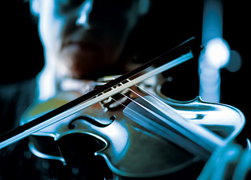 man playing violin