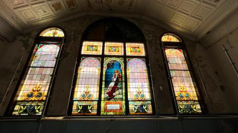  The Mount Zion Baptist Church Preservation Society has started a years long process to renovate the church, starting with removing and restoring its stained glass windows.