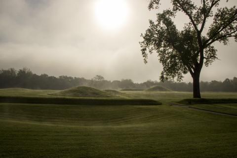 Mound City Group has 25 burial mounds on 17 acres enclosed by an almost 4-foot-high earthen wall. 