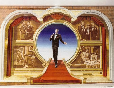  A mural in Steubenville commemorates Dean Martin, its 'most famous son'.