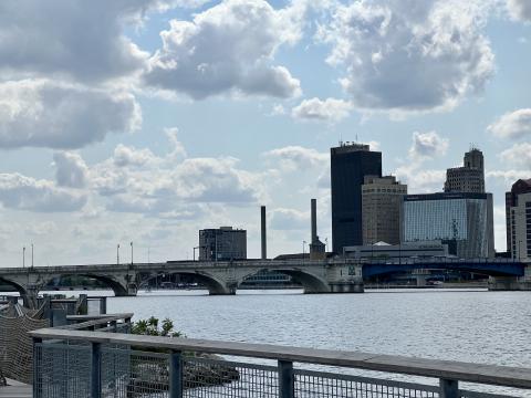 Toledo sits on the Maumee River, a tributary of Lake Erie. A decade ago, residents couldn't drink their water due to a toxic algal bloom.