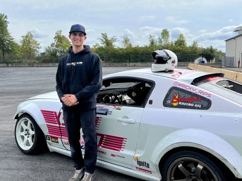 Third-year student Eric Kananowicz founded the drifting club at the University of Northwestern Ohio.