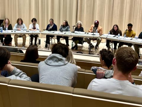Students sat down with professional actors to read from ancient plays at Kenyon College last week.