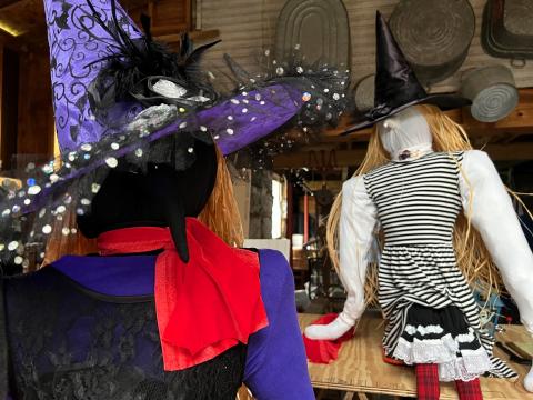 Fairfield County calls itself the scarecrow capital of Ohio. Every year, hundreds of residents decorate scarecrows like these to form a county-wide scarecrow trail.