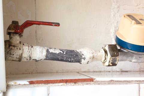 An old lead pipe
