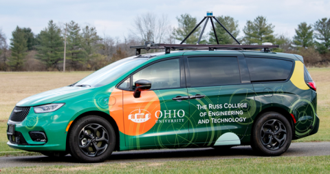 Ohio University researchers tested autonomous vehicles like this one on rural roadways in southeast Ohio as part of a four-year-long collaborative study.
