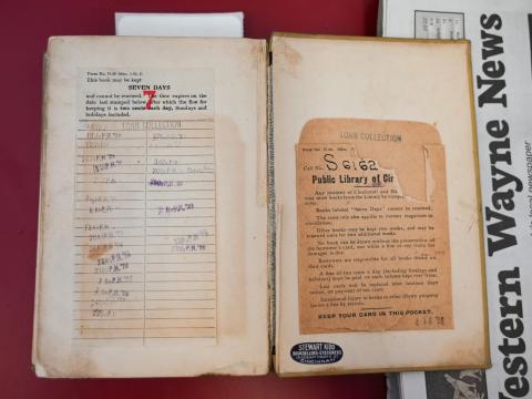 This copy of "Wild West" was returned more than 35,000 days after its due date of Nov. 23, 1926.