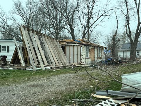 Over 1,300 residential buildings were impacted during a tornado on March 14, 2024 in Logan County.