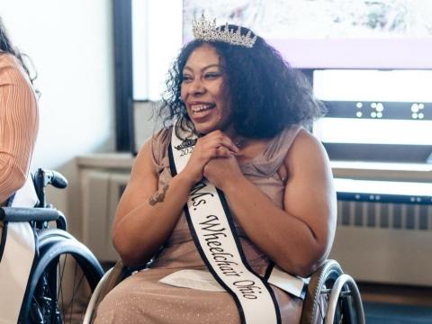 Alejandra Martinez won "Miss Wheelchair Ohio" earlier this year. She's going to compete in the national competition this week.