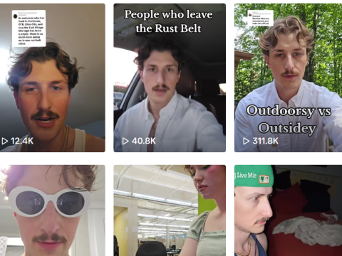 On his TikTok, Macedonia-born Brandon Saraniti lampoons Midwest culture, including his Northeast Ohio accent.