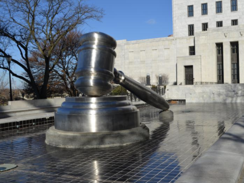 Gavel outside the Ohio Supreme Court