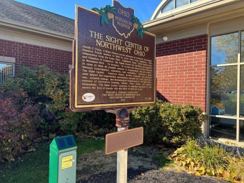 The Sight Center of Northwest Ohio unveiled its historical marker in October, celebrating 102 years of service. The organization believes the marker is the first in the state to include audio and braille components.