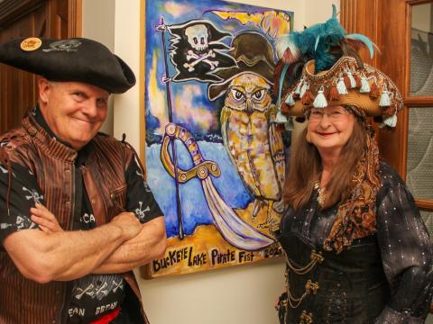 "Captain" Kelly Collins and his wife, Neena Collins, of Hebron, started the Buckeye Lake Pirate Festival in 2024.