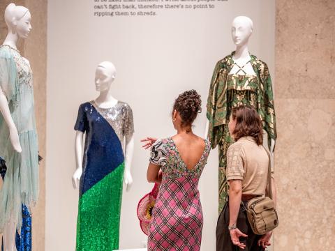 Visitors to the Kent State University Museum view an exhibit called, "Sparkle: The Style & Jewelry of Aileen Mehle." The museum is the inaugural member of Ohio Humanities Alliance.