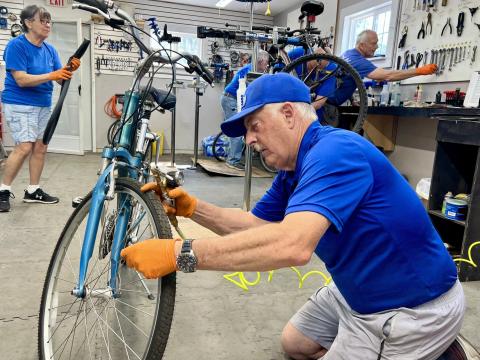 The Wheelhouse in Lima repairs donated bikes and gives them to people in need of reliable transportation.